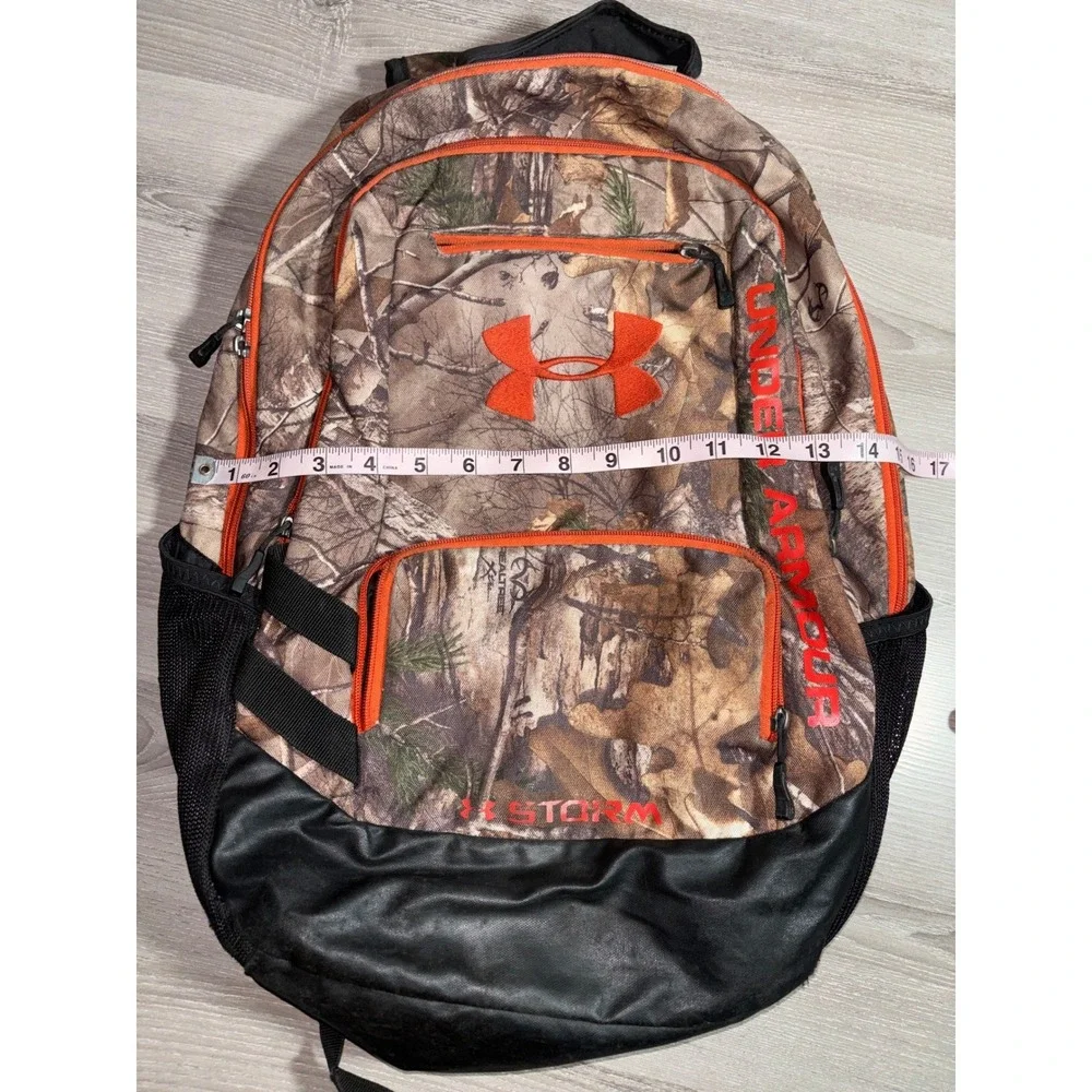 Under Armour Storm Backpack Realtree Camo Orange Hunting Hiking School Bag